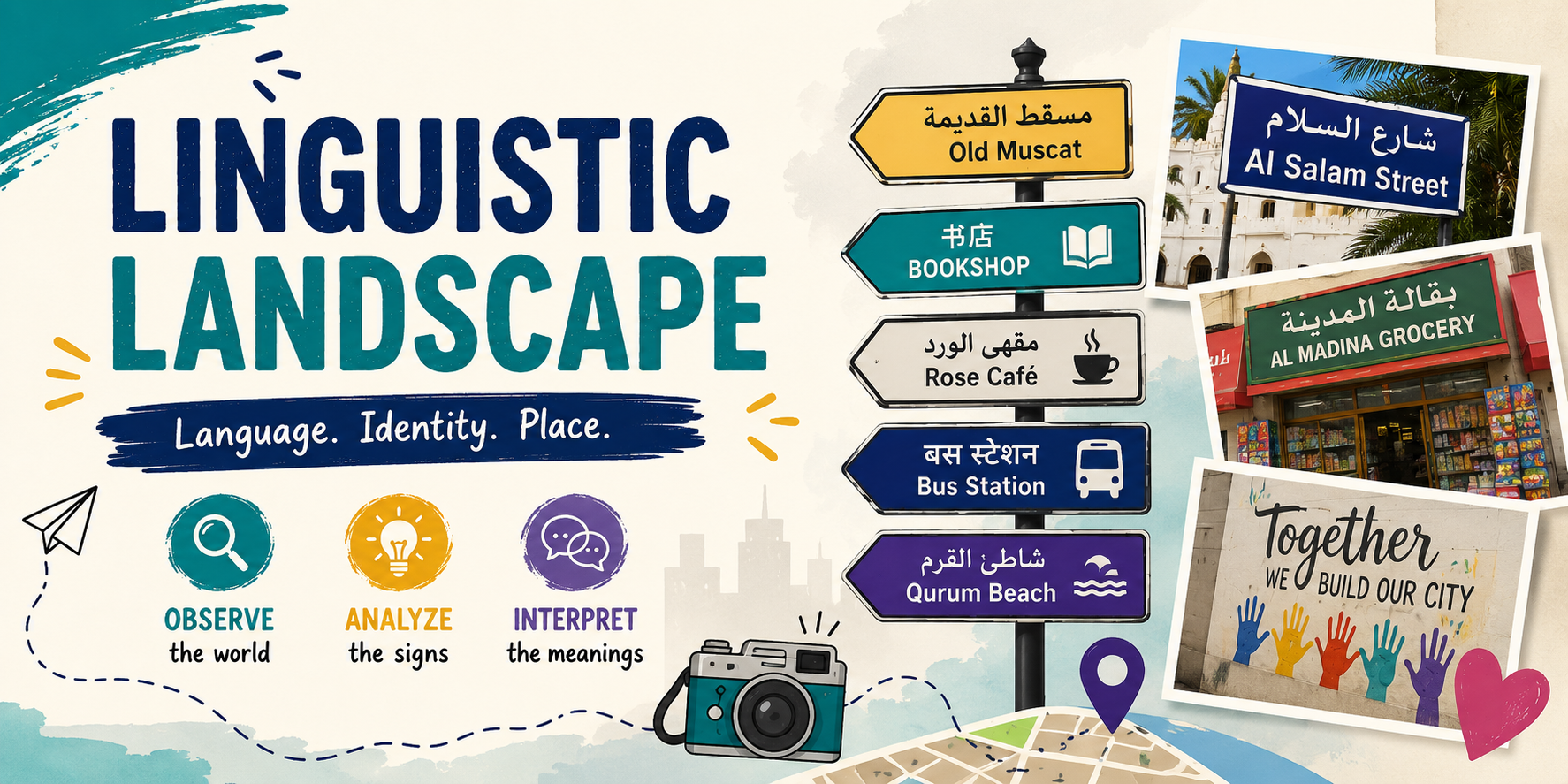 Course Image Exploring the linguistic landscape: A tool for active English language learning